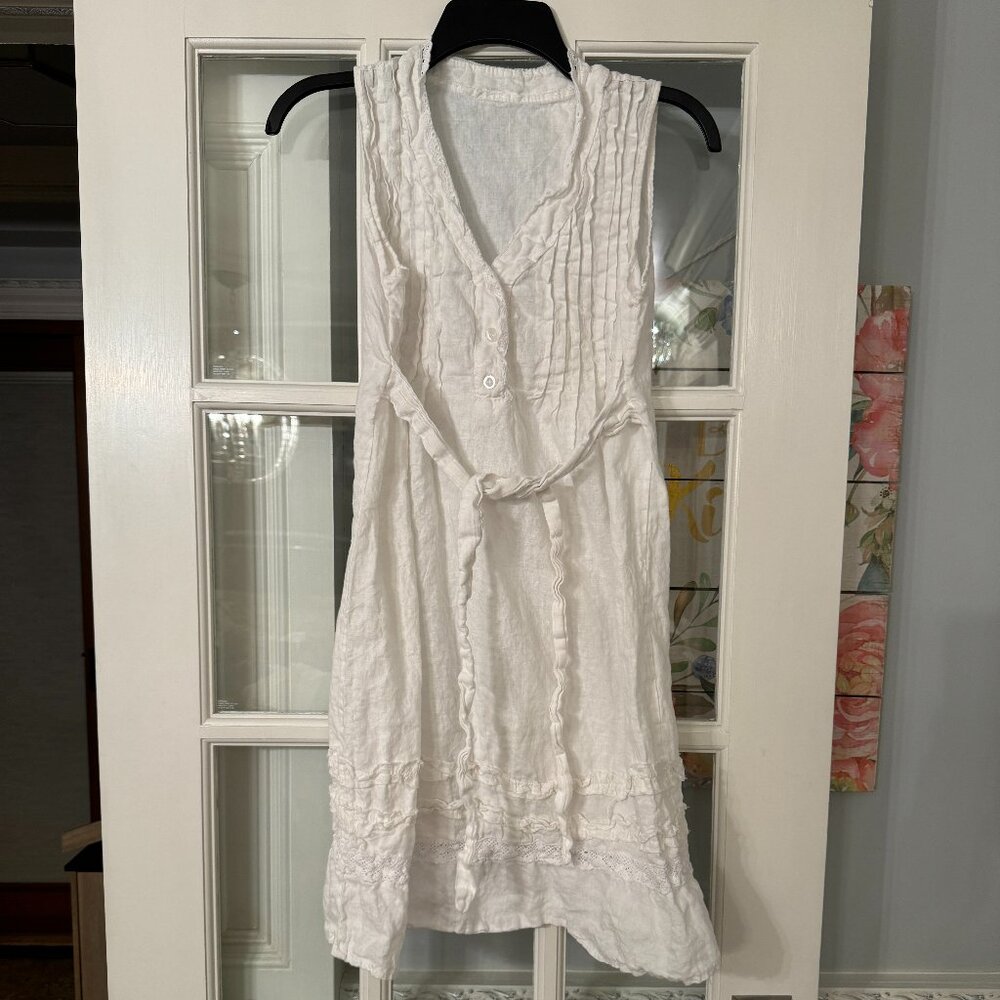 Laced Sleeveless‎ Sundress Size S Cottagecore Coastal